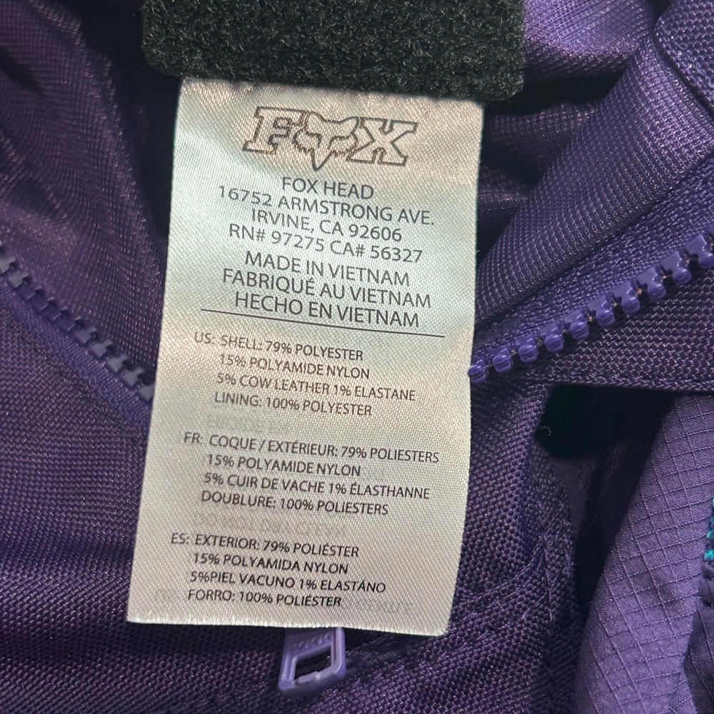 Fox Racing Kids 180 Purple and Teal Racing Pants Size 10/26 - Picture 4 of 4